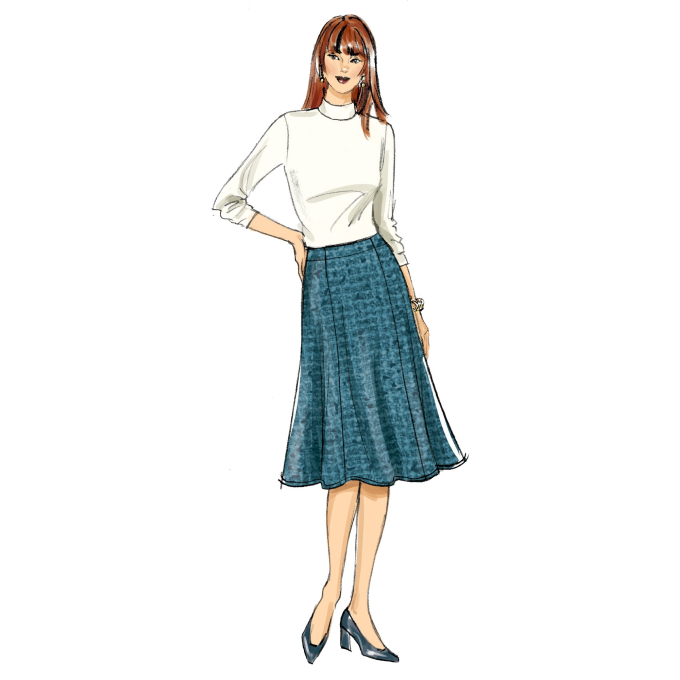 Patron Butterick 6866 jupe femme, taille 32-40, en français