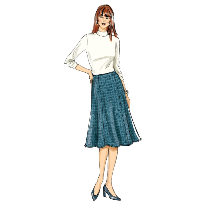 Patron Butterick 6866 jupe femme, taille 42-50, en français