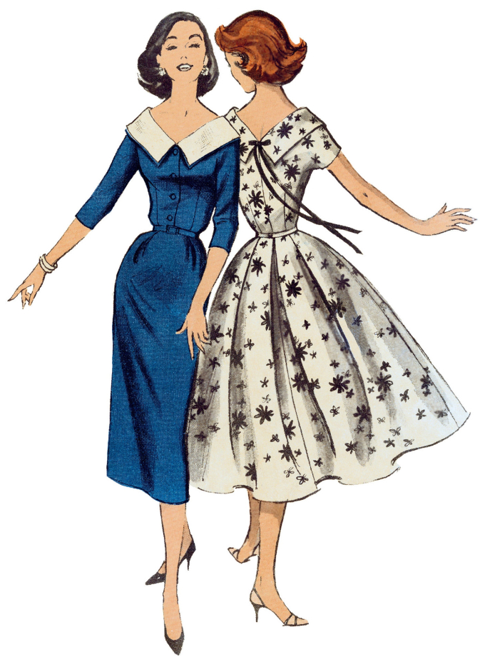 Patron Butterick 6870 robe rétro femme, taille 40-48, en français
