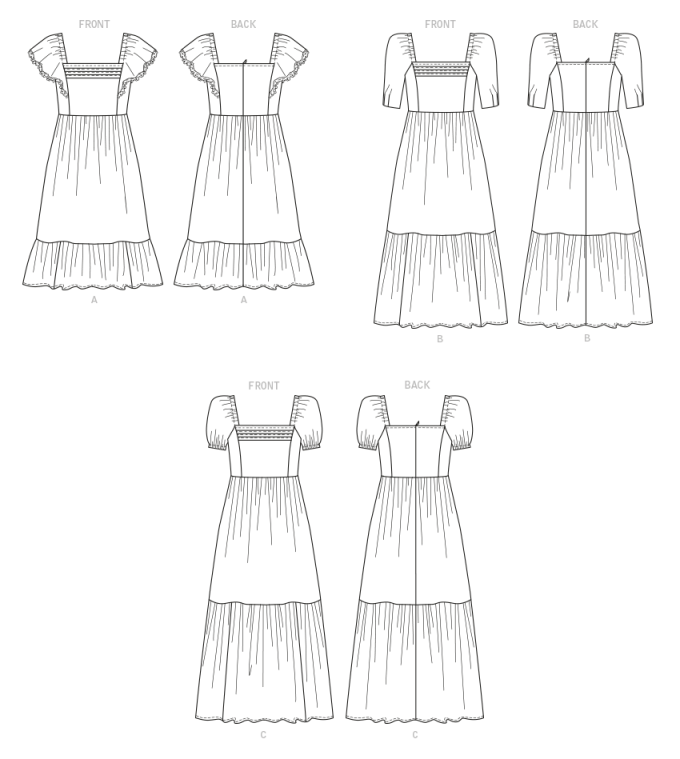 Patron Butterick 6872 robe femme, taille 34-42, en français