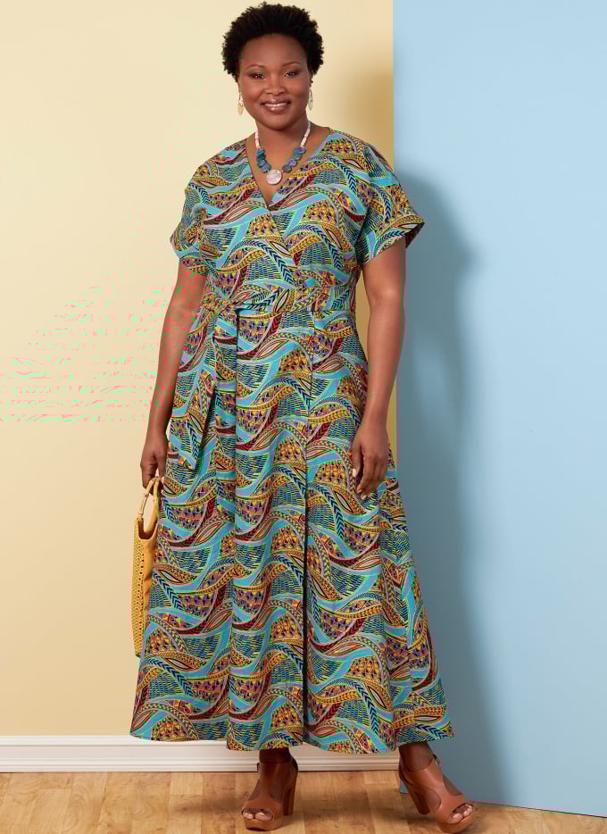 Patron Butterick 6873 robe femme, taille 54-60, en français