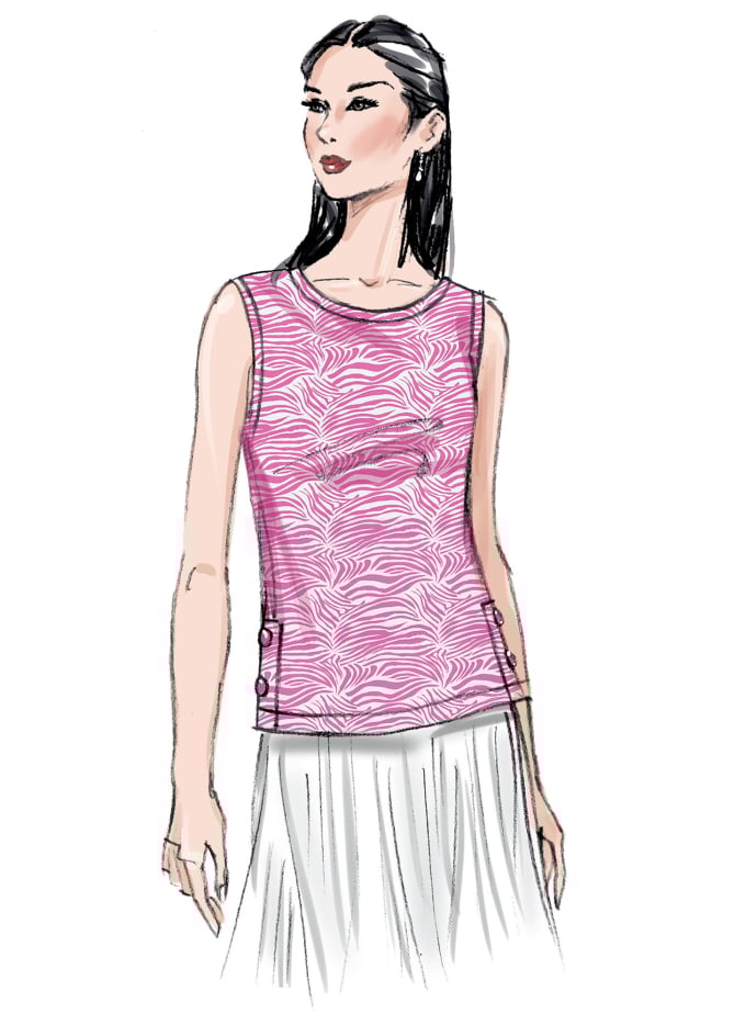 Naaipatroon Butterick 6874 shirt, maat 34-42, Dui/En/Fr