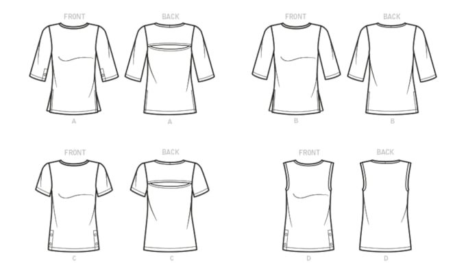 Naaipatroon Butterick 6874 shirt, maat 34-42, Dui/En/Fr