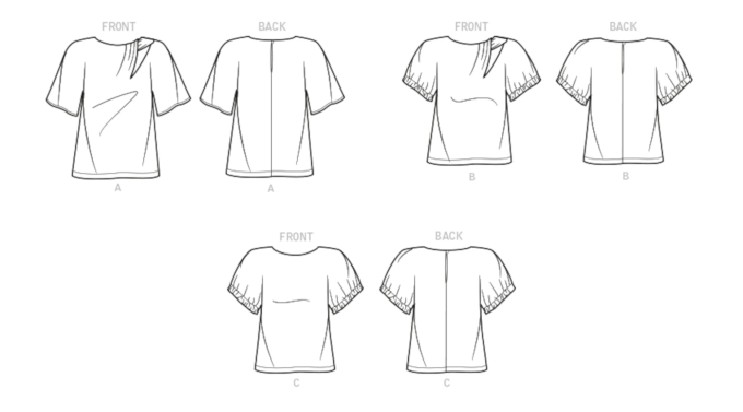 Naaipatroon Butterick 6875 T-shirt, maat 32-40, Dui/En/Fr