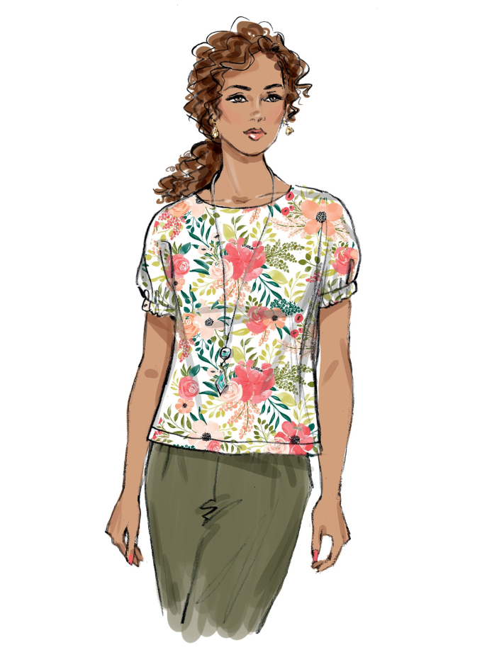 Naaipatroon Butterick 6875 T-shirt, maat 32-40, Dui/En/Fr