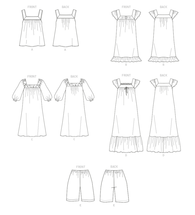 Naaipatroon Butterick 6883 nachtkleding, maat 30-40, Dui/En/Fr