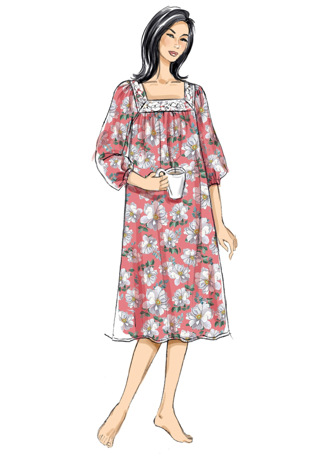 Nachtkleding Butterick 6883 nachtkleding, maat 42-50, Dui/En/Fr