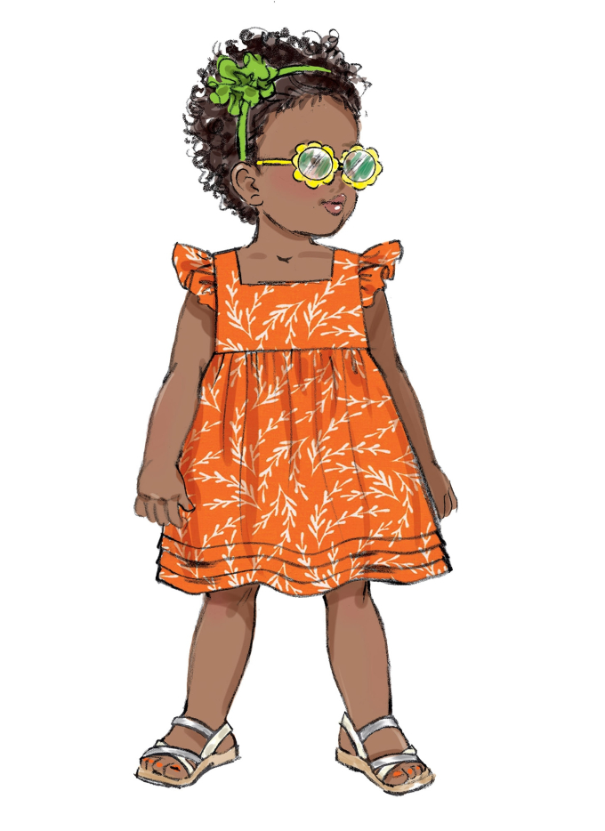 Patron Butterick 6885 robe enfant, taille  71-102cm, en français