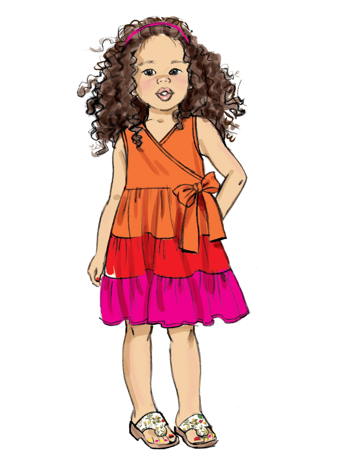 Patron Butterick 6887 robe enfant, taille 89-119cm, en français