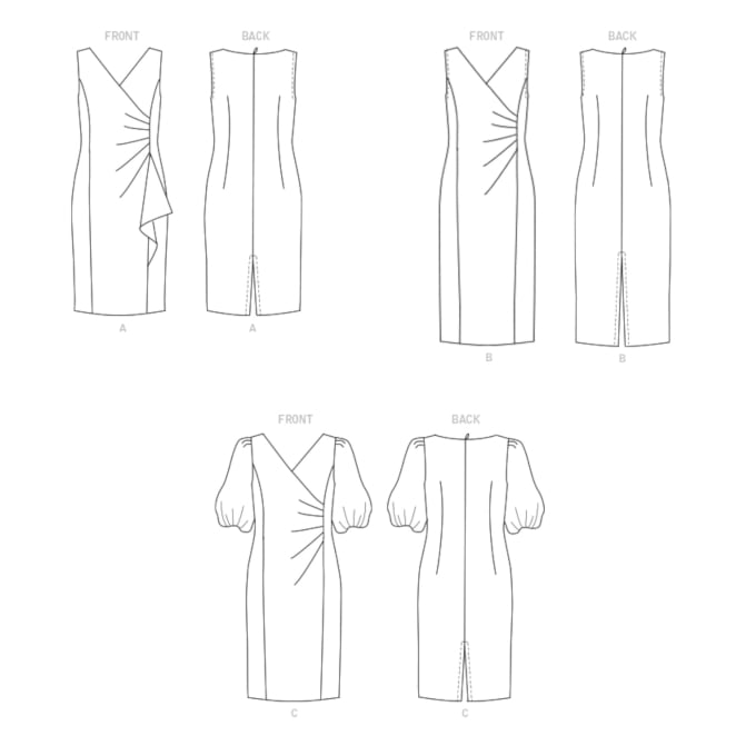 Patron Butterick 6892 robe femme, taille 32-40, en français