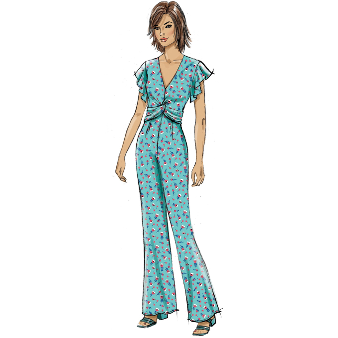 Naaipatroon Butterick 6893 jurk en jumpsuit, maat 32-40, Dui/En/Fr