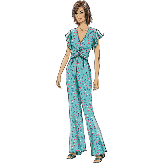 Naaipatroon Butterick 6893 jurk en jumpsuit, maat 42-50, Dui/En/Fr