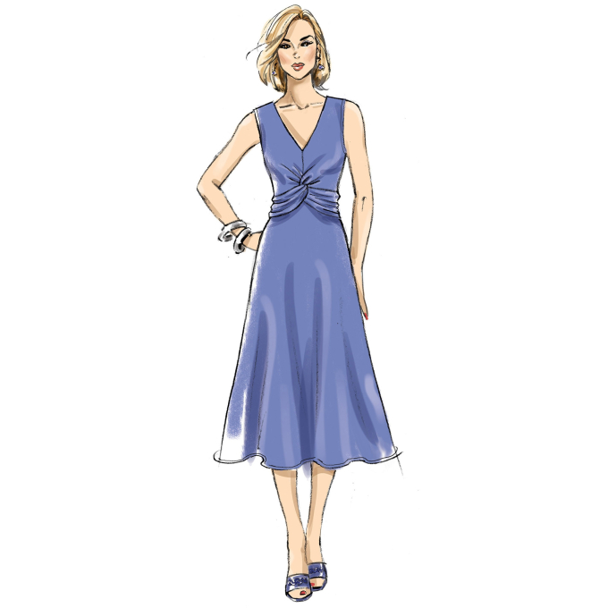 Naaipatroon Butterick 6893 jurk en jumpsuit, maat 42-50, Dui/En/Fr