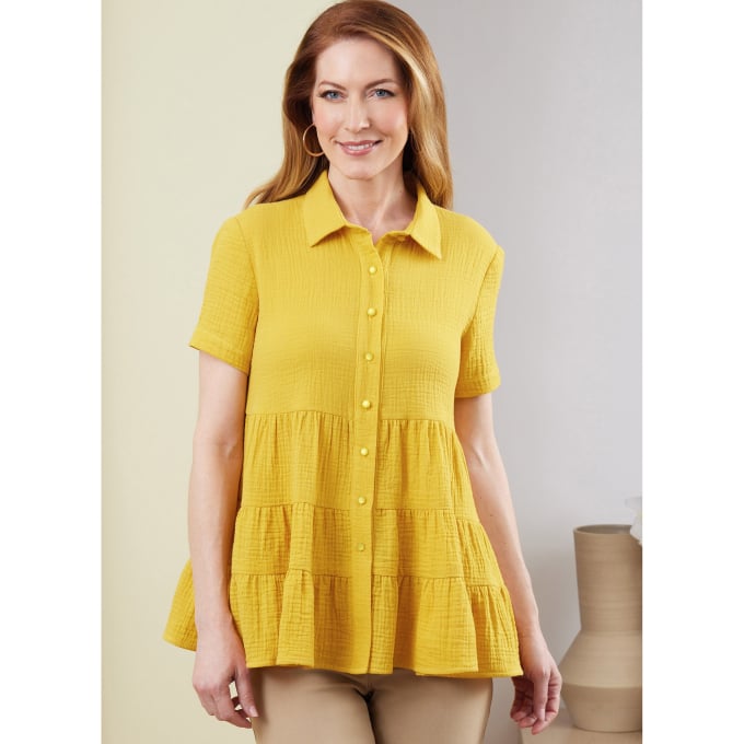 Naaipatroon Butterick 6897 blouse, maat 44-52, Dui/En/Fr