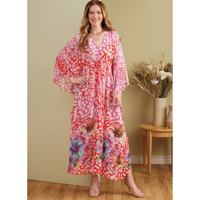 Patron Butterick 6900 robe tunique caftan femme, taille 34-42, en français