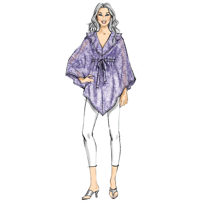 Patron Butterick 6900 robe tunique caftan femme, taille 44-52, en français