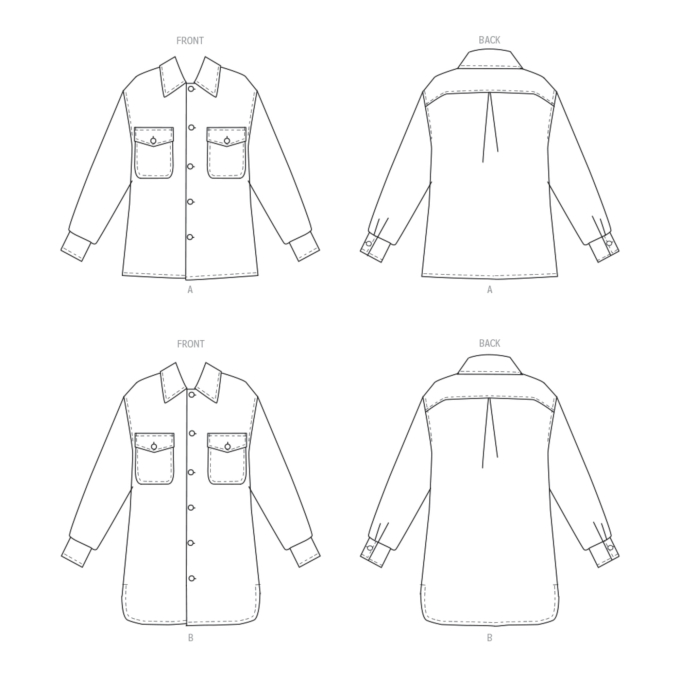 Schnittmuster Butterick 6916 Hemdjacke