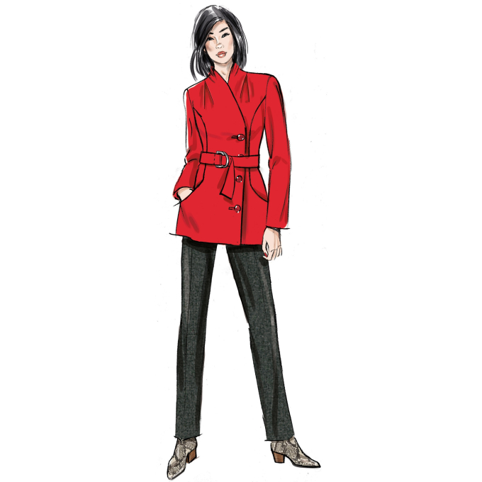 Patron Butterick 6917 manteau femme, taille 40-48, en français