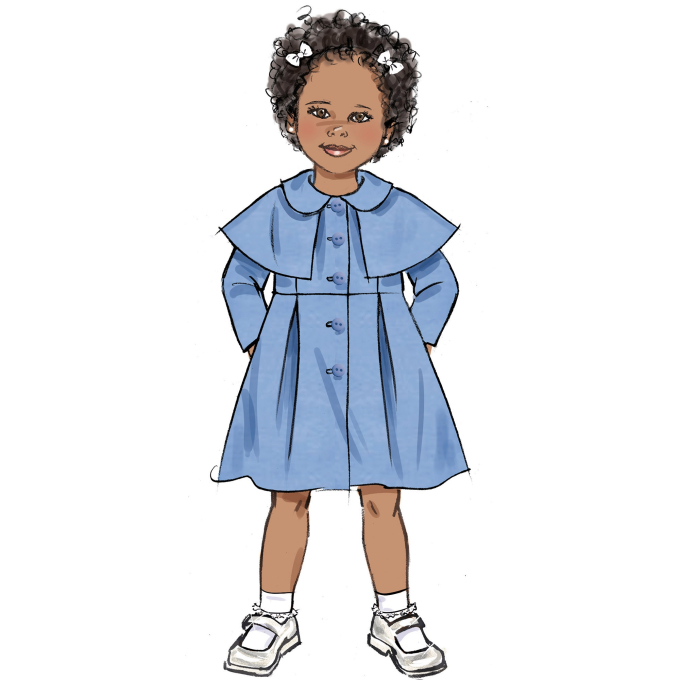Patron Butterick 6921 manteau enfant, taille 89-112cm, en français