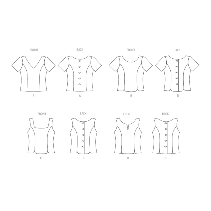 Naaipatroon Butterick 6925 combinatie, maat 34-42, Dui/En/Fr