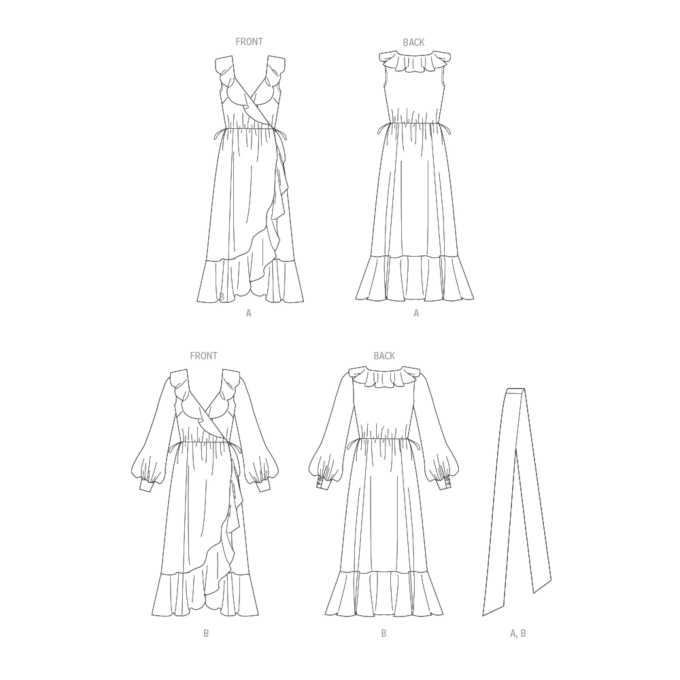 Patron Butterick 6926 robe femme, taille 30-38, en français