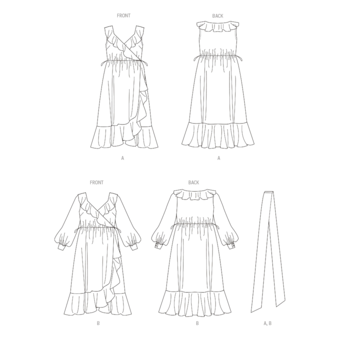 Patron Butterick 6927 robe femme, taille 56-64, en français