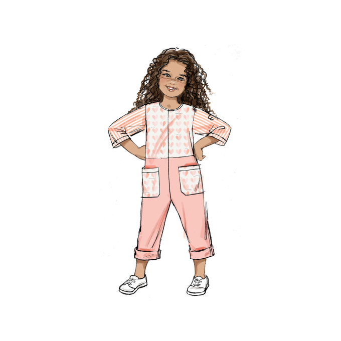 Patron Butterick 6937 combinaison robe enfants, taille 3-6 ans, en français
