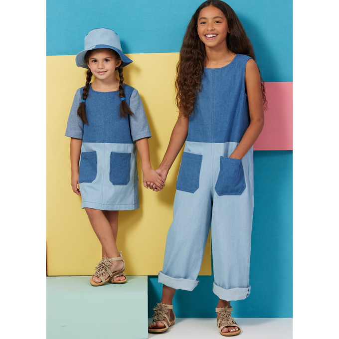 Patron Butterick 6937 combinaison robe enfants, taille 3-6 ans, en français