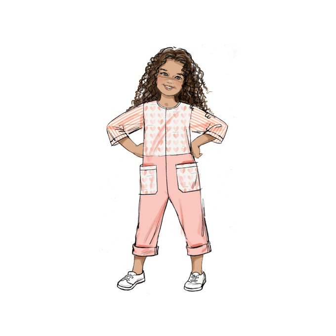 Patron Butterick 6937 combinaison robe enfants, taille 7-14 ans, en français