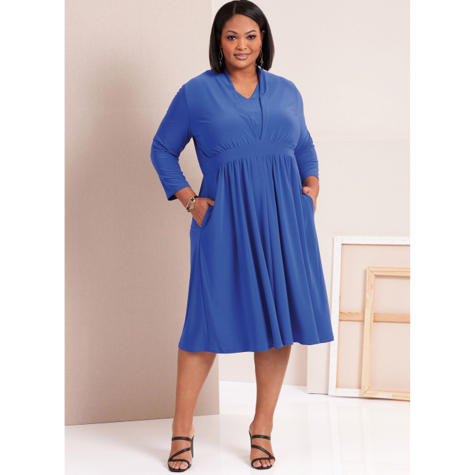 Patron Butterick 6941 robe femme, taille 46-54, en français