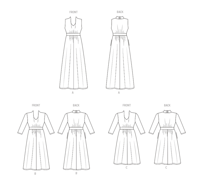 Patron Butterick 6941 robe femme, taille 56-64, en français