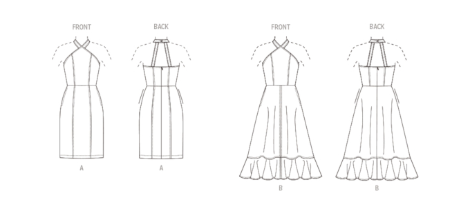 Patron Butterick 6942 robe femme, taille 34-42, en français