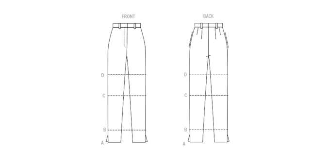 Naaipatroon Butterick 6944 broek, maat 34-42, Dui/En/Fr