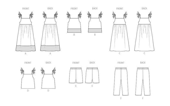 Patron Butterick 6952 ensemble enfant, taille 0,5-4 ans, en français