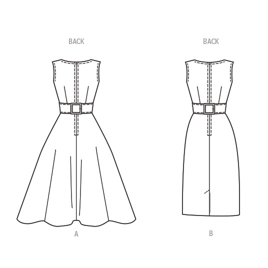 Patron Butterick 6955 robe vintage femme, taille  44-52, en français