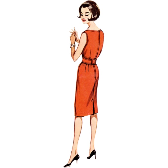 Patron Butterick 6955 robe vintage femme, taille  44-52, en français