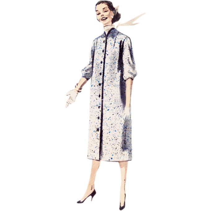 Patron Butterick 6957 manteau vintage femme, taille 42-50, en français