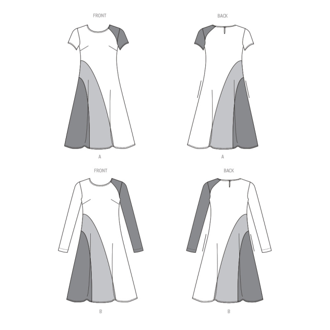 Patron Butterick 6959 robe femme, taille 44-52, en français