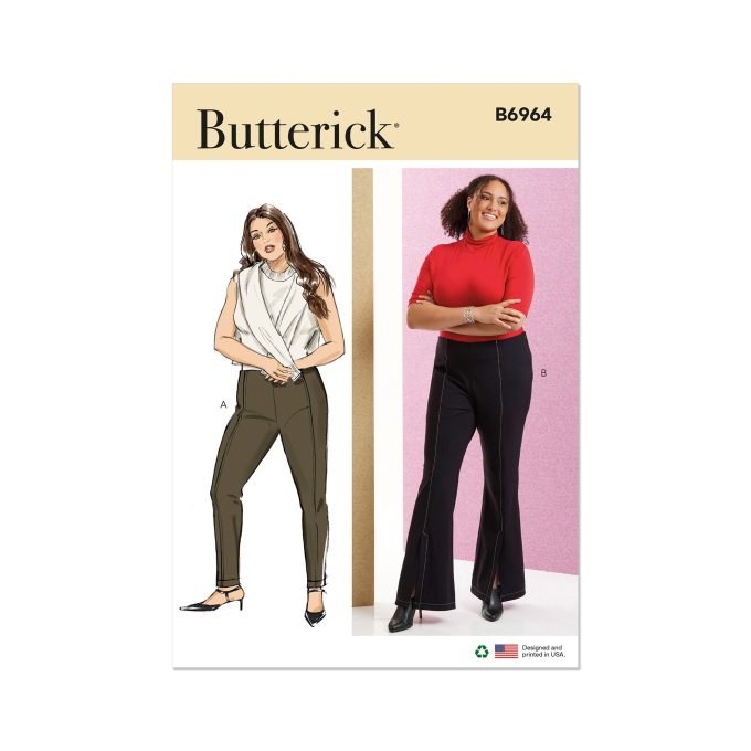 Naaipatroon Butterick 6963 broek, maat 46-54, Dui/En/Fr