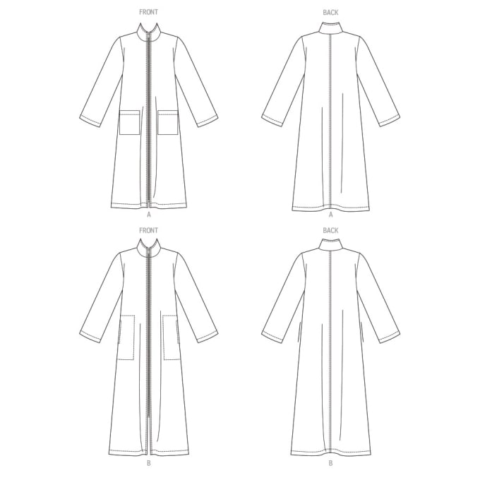 Patron Butterick 6967 manteau femme, taille 42-60, en français