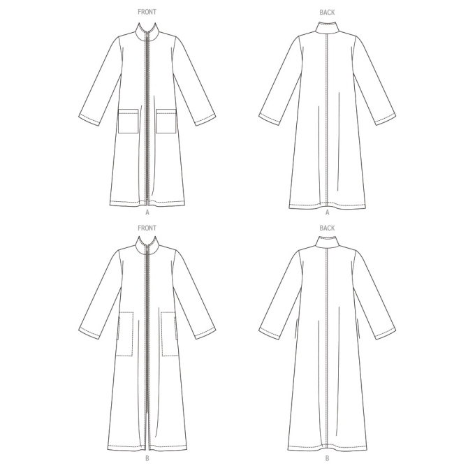 Patron Butterick 6967 manteau femme, taille XS-XL, en français
