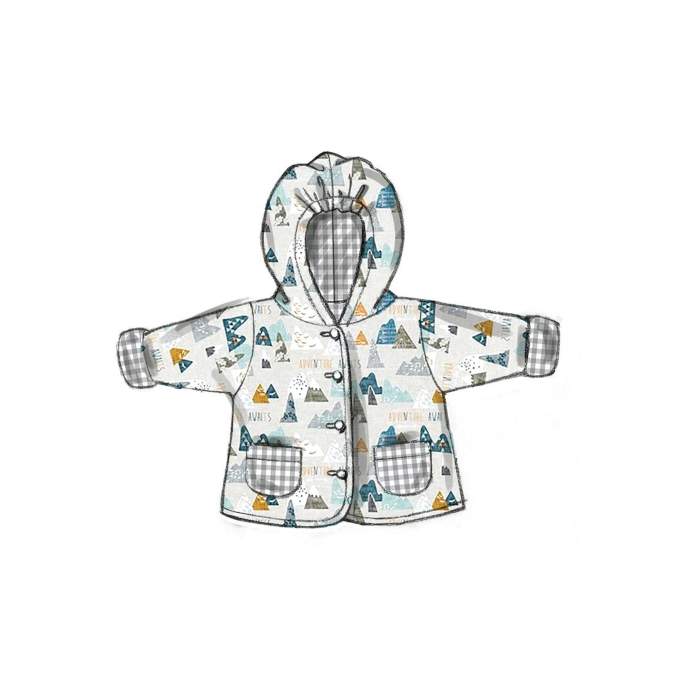 Patron Butterick 6969 combinaison bébé, taille XS-L, en français