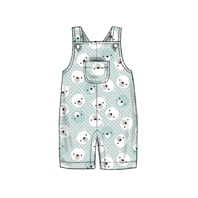 Patron Butterick 6969 combinaison bébé, taille XS-L, en français