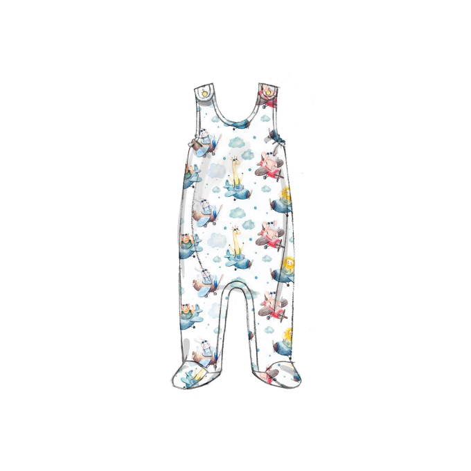 Patron Butterick 69701 kit tenues pour bébé, taille XS-L, en français
