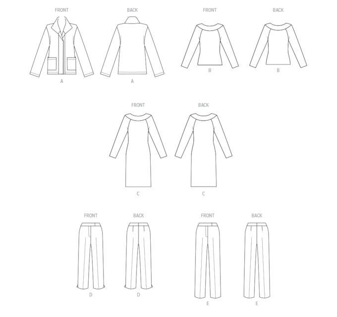 Naaipatroon Butterick 6975 combinatie, maat 34-42, Dui/En/Fr