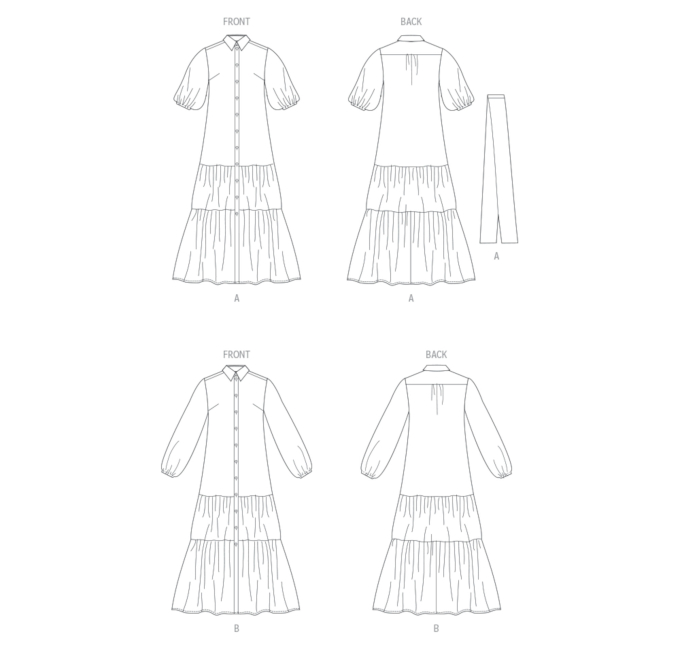 Patron Butterick 6977 robe femme, version papier, taille 42-50, en français