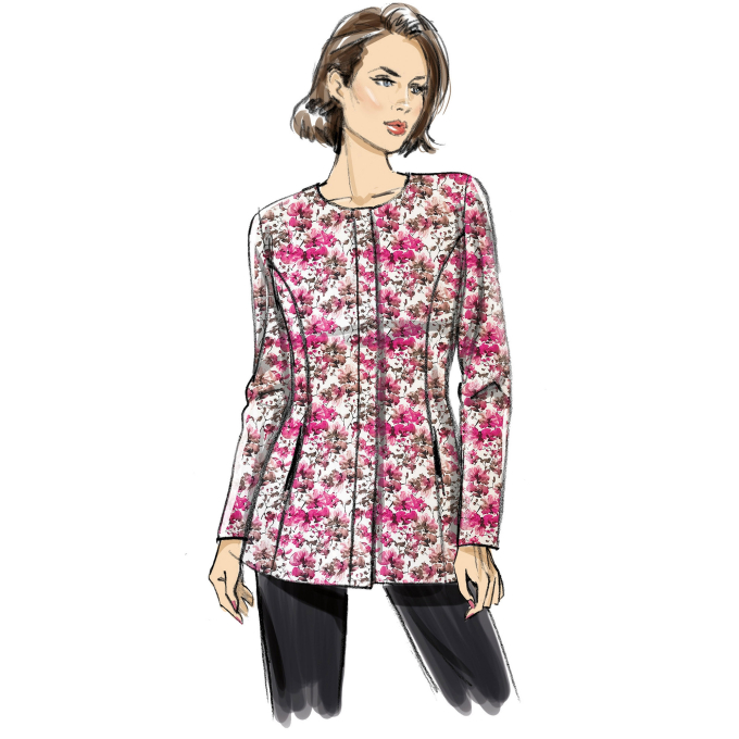 Patron Butterick 6979 blazer femme, version papier, taille 34-42, en français