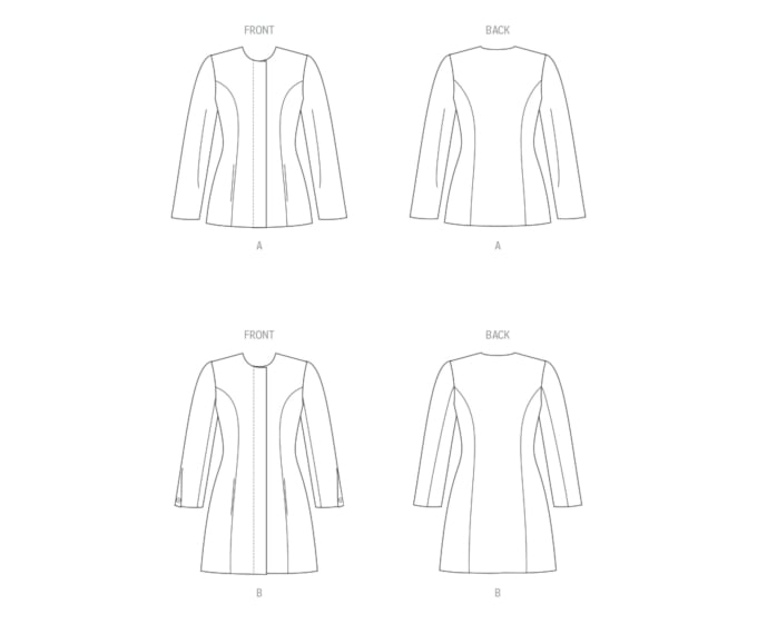 Patron Butterick 6979 blazer femme, version papier, taille 44-52, en français