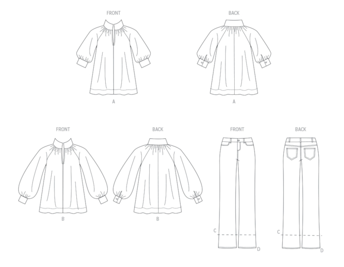 Naaipatroon Butterick 6982 Combinatie, maat 44-52, Dui/En/Fr