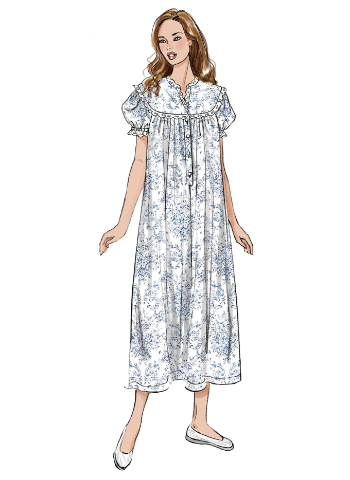 Naaipatroon Butterick 7015 nachtkleding, maat 34-50, Dui/En/Fr